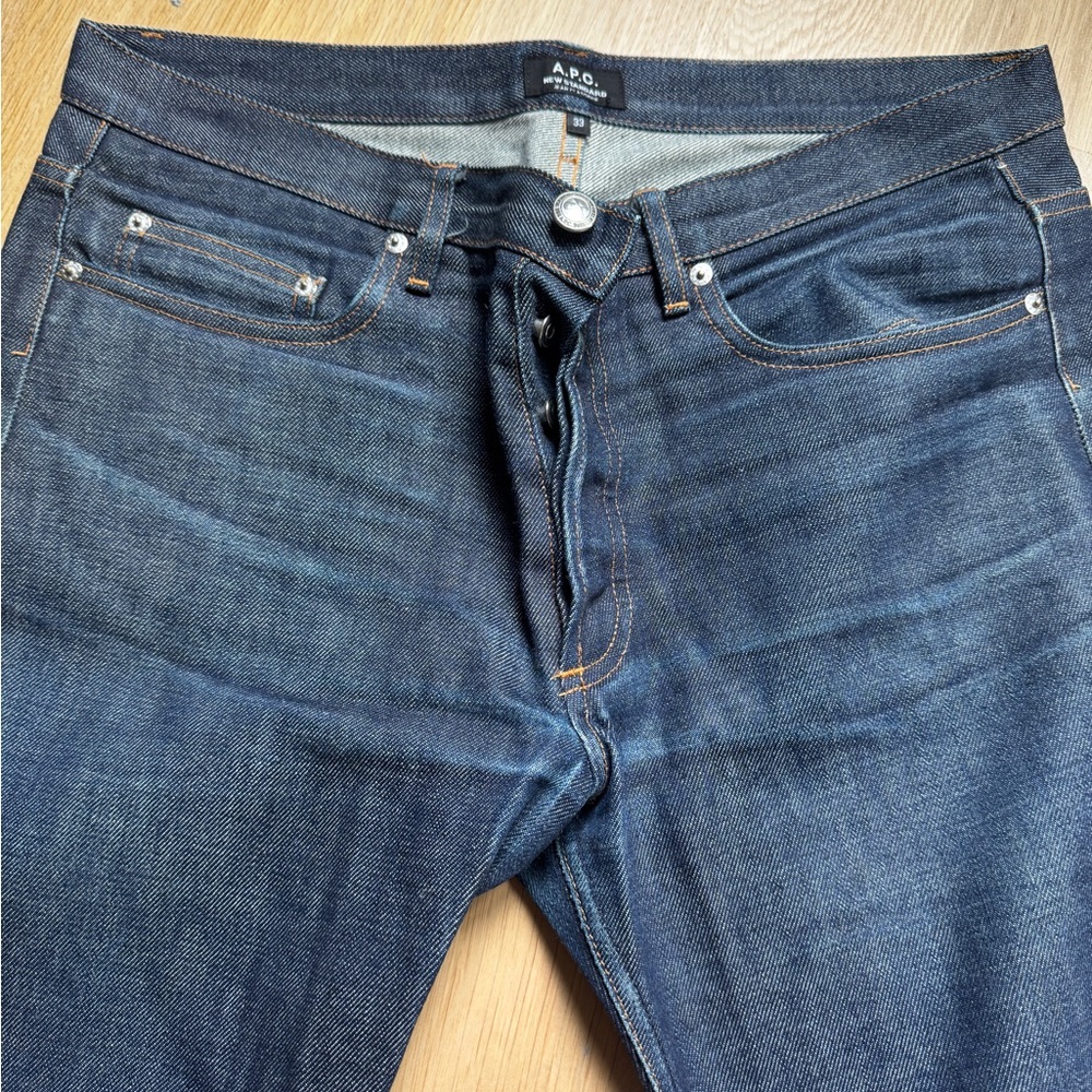 A.P.C. Slim Straight Raw Indigo Jeans - Dark Blue